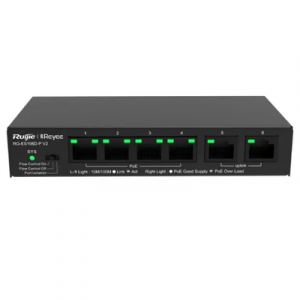 6-портовий некерований PoE<br> Ruijie Reyee RG-ES106D-P V2 - Зображення 1
